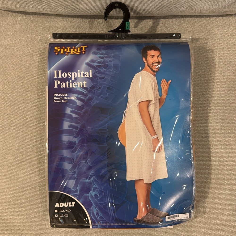 Spirit Halloween Costume: Hospital Patient LG/XL